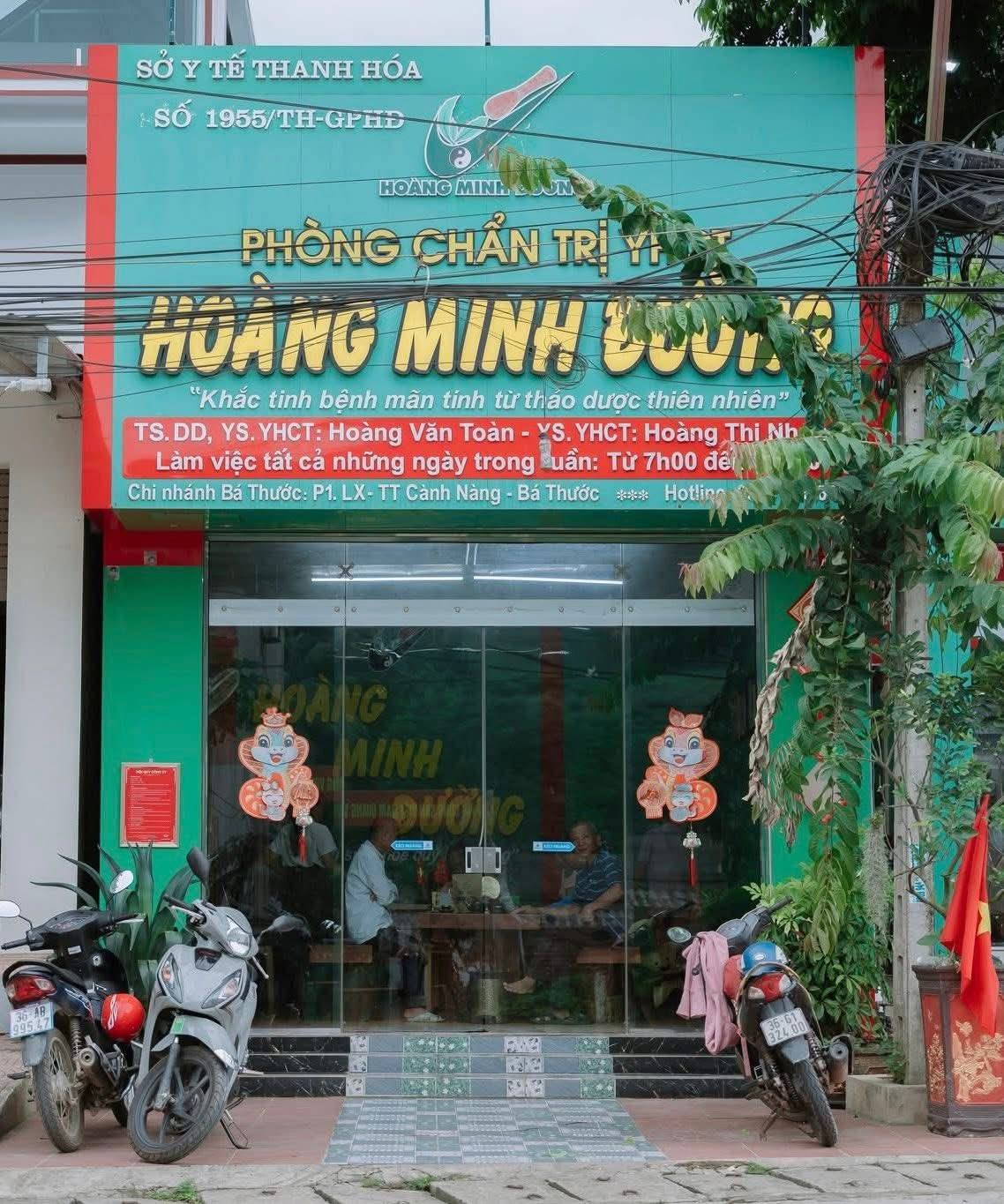 mặt tiền phòng chần trị yhct hoàng minh đường tại thanh hóa