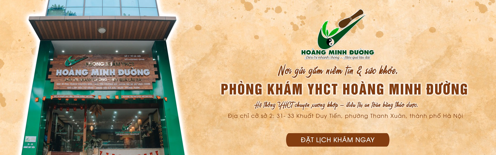 Banner Hoàng Minh Đường cơ sở Hà Nội